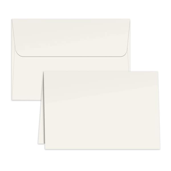 Better Office Products Pre-Folded Blank White Cards & Envs Set, Invitation Cards, Heavyweight Cardstock, 5in. x 7in., 100PK 64601 - main